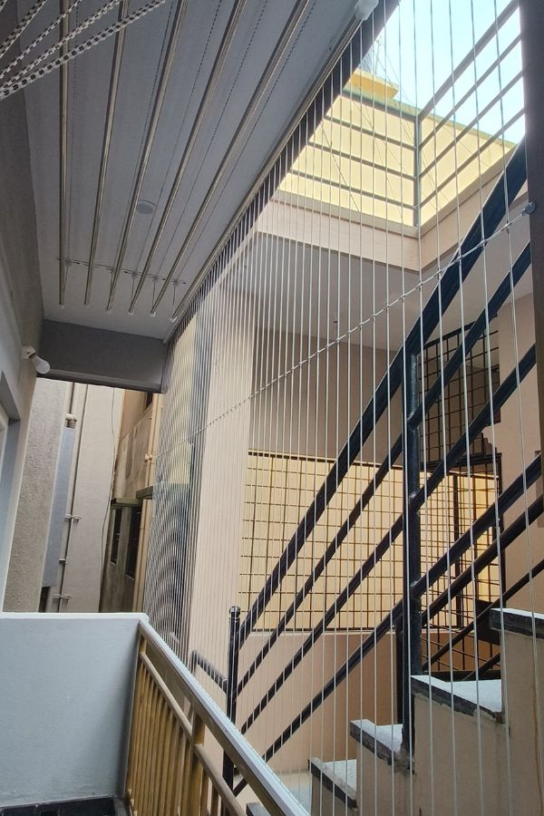 Contact Arun Invisible Grill Fixing for Balconies, Invisible Grill for Windows, Safety Grill Installation for Pets Safety and Bird Control at Minimal Price.